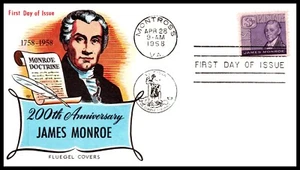 Scott 1105 3 Cent Monroe Fluegel FDC unadressierter Block Planty 1105-11 - Bild 1 von 2