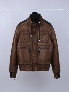 Mens DOLCE GABBANA Vintage Multipocket Puffer Winter Brown Jacket Size 56 - Picture 1 of 24