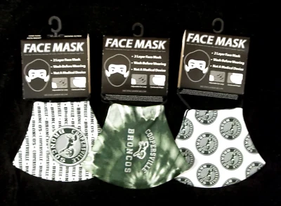 Ohiopyle Prints Set of 3 Coopersville High School Broncos 2 Layer Face Masks - Image 1 of 4