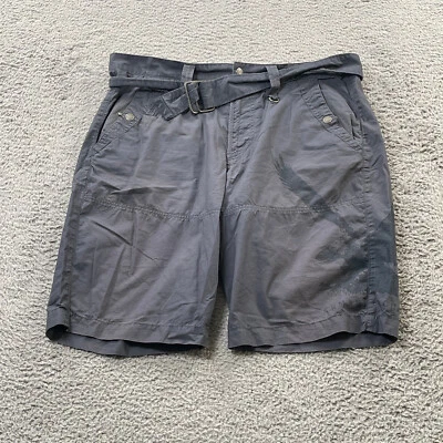 Shorts Armani Exchange masculino 34 bolsos utilitários cinza com cinto grande estampa gráfica - Imagem 1 de 4