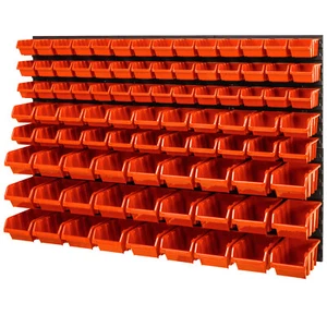 WALL MOUNTED TOOL PEG BOARD 1152mm x 780mm 91 ELEMENTS GARAGE STORAGE BINS - Picture 1 of 9