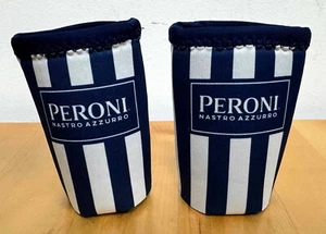 2 Stück PERONI Italienische Bierdose Flaschendeckel Koozie Kühler Isolator - Bild 1 von 8