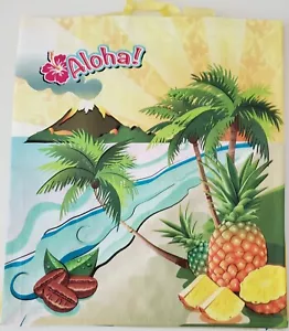NEW ALOHA! HI - Beach & Pineapple Reusable Shopping/Travel Tote Bag, 13.5x11.5x7 - Picture 1 of 7