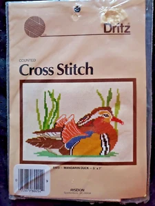 Dritz "Mandarin Duck" Cross Stitch Kit Size 5" x 7" - Picture 1 of 3