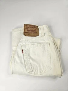 Vintage 80s 90s Levi's XX Jeans 13501 0651 White 3 S Denim Straight Leg USA - Picture 1 of 11