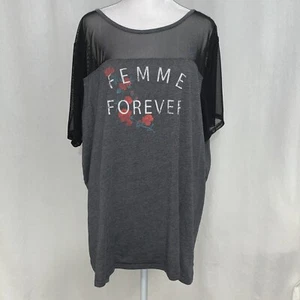 Lane Bryant Women’s Sheer Graphic Blouse Size 26 28 Floral 3/4 Sleeve Roses - Picture 1 of 5