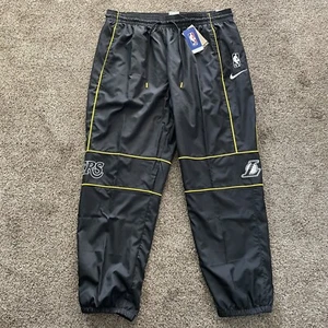 Pantaloni Nike Los Angeles Lakers Woven Dri-Fit neri NBA 75° anniversario taglia XL - Foto 1 di 6