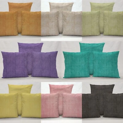 Funda de almohada / funda de almohada de arpillera sintética (muchos tamaños) (8 colores disponibles) Foto 1 de 2