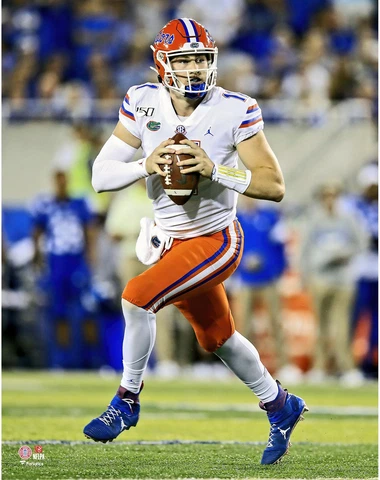 Kyle Trask Florida Gators Unsigned Looking to Pass Photograph Cover