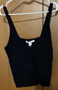 Victoria’s Secret 100% Cashmere Top (L) Black New With Tags So Soft Against Skin - Picture 1 of 5