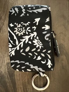 Funda de identificación con cremallera Vera Bradley cachemira negra - nueva con etiqueta - artículo exacto A1 - Imagen 1 de 2