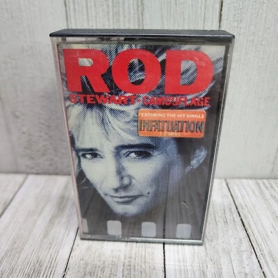 Rod Stewart Cassette Tape 1984 Camouflage Album Warner Records Music - Image 1 of 3