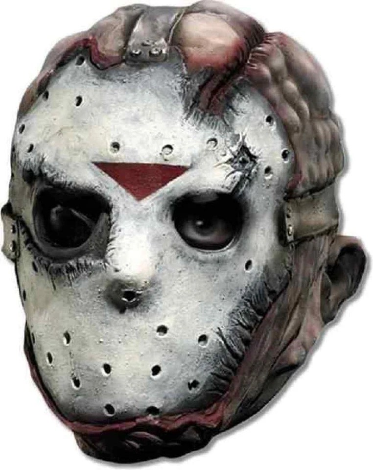 Jason Voorhees 3/4 Vinyl Mask Friday 13th Dress Up Halloween Costume Accessory - Image 1 of 1
