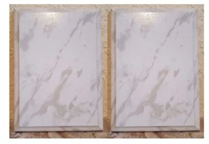 Pack of 2 White Marble Finish Blank Wood Plaque 8" x 10" Only $10.95 each PL64 - Picture 1 of 2