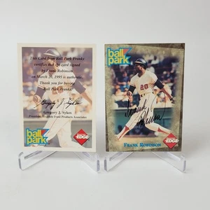 1995 Ball Park Franks Collectors Edge Autograph Frank Robinson HOF Orioles - Picture 1 of 5