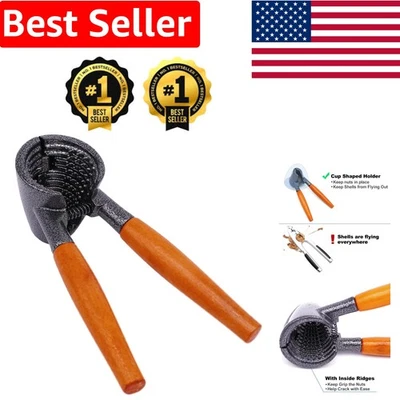 Cascanueces ergonómico con mango de madera - Perfecto para amantes de la nuez moscada, almendra y nogal Foto 1 de 4