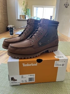 Timberland x AE Oakwell Leather Mid Lace-Up Boots Mens 11 Brown Nubuck New NIB - Picture 1 of 7