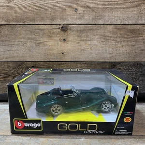 Bburago, Gold, Italian Design, Morgan Aero 8, 1:18 Scale, Diecast, NIB - Picture 1 of 7