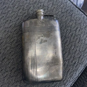 Antiguo frasco de plata hecho por Apollo 10 Silver Co. PLATA/PLATA - Imagen 1 de 4