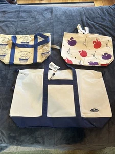 Tote Bag Lot - 3 Canvas Tote Bags - Samsonite - Flamingo - Bermuda - Picture 1 of 8