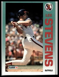 1992 Fleer #71 Lee Stevens California Angels - Foto 1 di 2