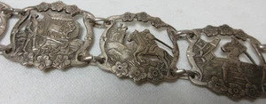 VTG PANEL SCENE KNIGHT WARRIOR SHIP LINK STORY TELL BRACELET DON QUIXOTE #3 - Picture 1 of 8