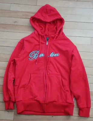 Chicos Burton Otoño Invierno Chaqueta Abrigo Forrado de Vellón Cremallera Completa Sudadera con Capucha ROJO Talla XL Foto 1 de 4