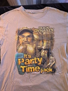Duck Dynasty "It's Party Time Jack" Herren LG Kurzarm T-Shirt hellbraun - Bild 1 von 6