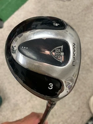 MAXFLI Black Max 15* 3wood W/ Harrison Striper Regular Graphite Shaft + Balls - Image 1 of 4