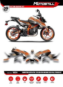 FIT FOR KTM DUKE 125-200-250-390 / 2024 - 2025 GRAPHIC STICKER SET - DECAL KIT - Bild 1 von 9