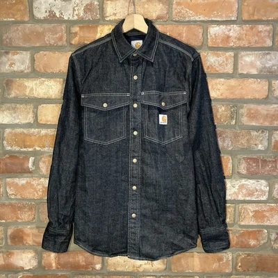 Camisa vaquera Carhartt calce relajado broches a presión trabajo al aire libre occidental talla XS Foto 1 de 4