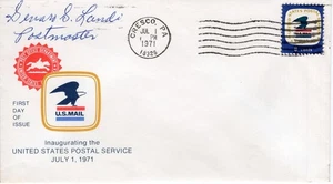 INAUGURATION OF THE U.S. POSTAL SERVICE - 1971 - DC2580 - Picture 1 of 1