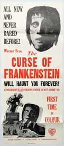 Curse of Frankenstein Australian Daybill Original Poster 1957 RAR! - Bild 1 von 1