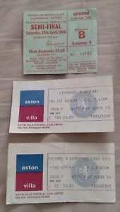 3 x 1980 FA Cup Semi Final Arsenal v Liverpool Ticket Stubs - Picture 1 of 2