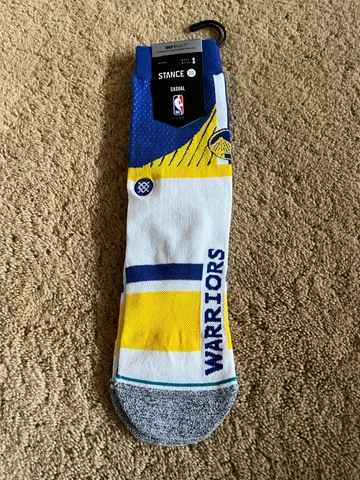 Stance NBA Mens Logo Socks Golden State Warriors Size Small  One Pair Cover