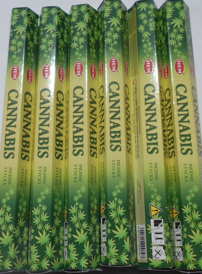 Räucherstäbchen Cannabis Marke Hem 6 Packungen