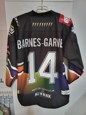 Milton Keynes Lightning All In Black #14 Barnes-Garner Rhino shirt jersey Size M