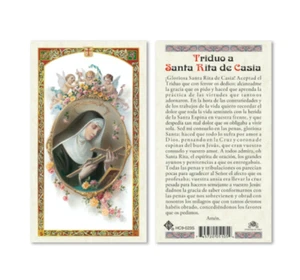 Triduo a Santa Rita de Casia -Spanish - Paperstock Holy Card 023SNL - Picture 1 of 1