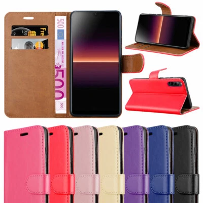 Xperia L4 Phone Case Leather Wallet Book Flip Folio Stand View Cover for Sony - Image 1 of 4