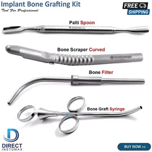 Dental Bone Grafting Kit Bone Harvestor Scraper Collector Implant Graft Syringe - Picture 1 of 5