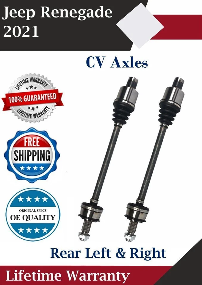 New OE Rear Left & Right CV Axle For 2021 Jeep Renegade Lifetime Warranty - Image 1 of 4