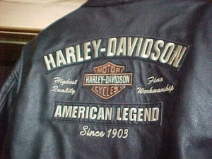 Chaqueta de motociclista de cuero vintage Harley Davidson hecha en EE. UU. XXLarge 2XL - Imagen 1 de 15