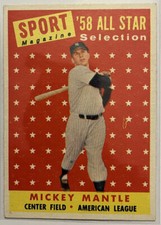 1958 Topps Mickey Mantle#487 All Star Sport Magazine!!! 🔥🔥🔥