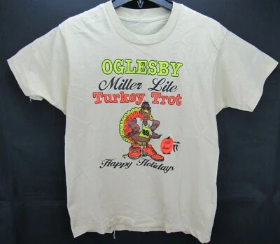 Camiseta vintage 1989 Runner's Miller talla ligera grande bronceada puntada única Foto 1 de 4