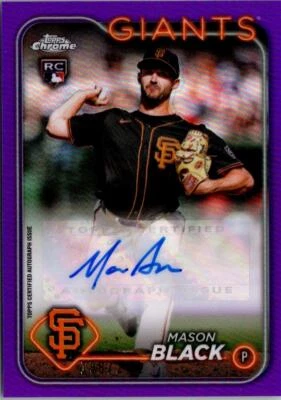 2024 Topps Chrome Update #AC-MB Mason Black Autographs Purple Refractors #/250 - Image 1 of 2
