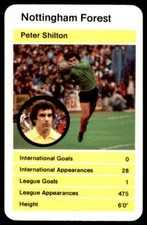 Top Trumps Nottingham Forest 1978 - Peter Shilton