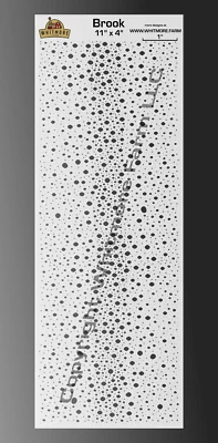 WHITMORE FARM LLC Brook v1 Large Format Mesh Fishing Lure Airbrush Stencil 11x4 - Mylar Reusable