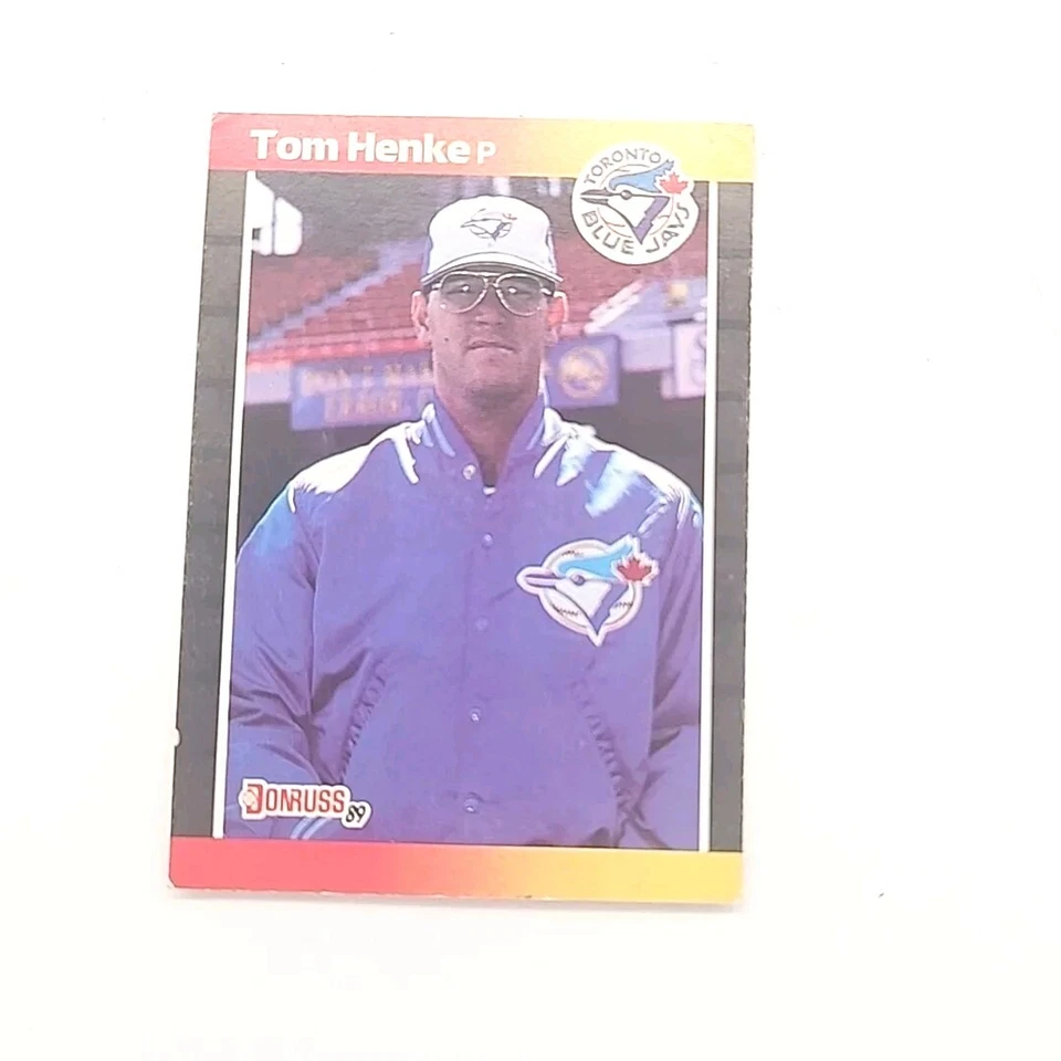 Tom Henke Toronto Blue Jays DONRUSS 89 Baseball Card Don Russ - Image 1 of 3