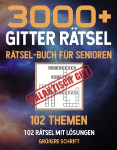 3000+ Gitter Rätsel Buch - 102 Themen - 102 Rätsel - Cover hinten geknickt - Bild 1 von 10