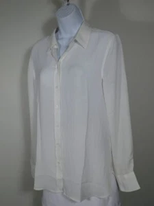 BANANA REPUBLIC Para mujer Marfil Mangas Largas Botones Frontal Cuello en V Dillon Clásico... - Imagen 1 de 5